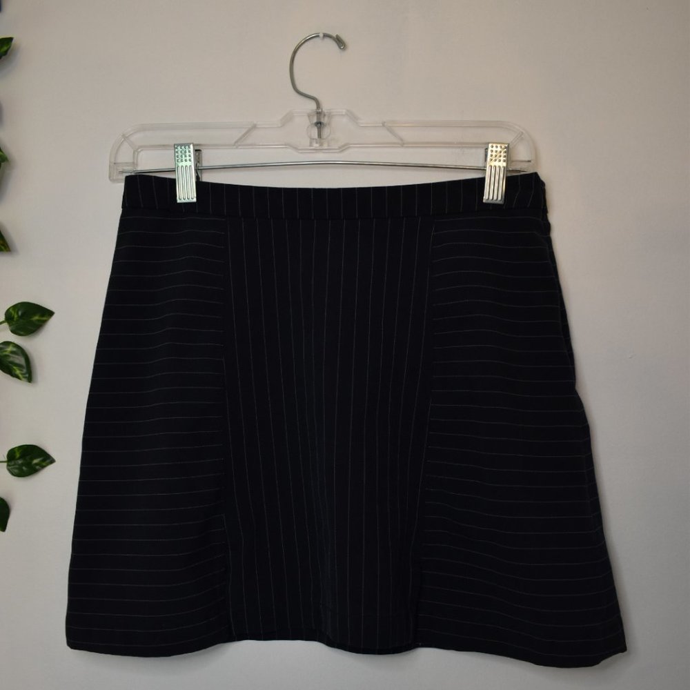 UO Navy Striped Mini Skirt